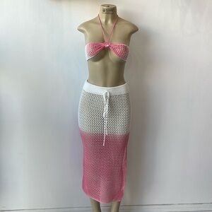 Ombré Crochet Skirt Set